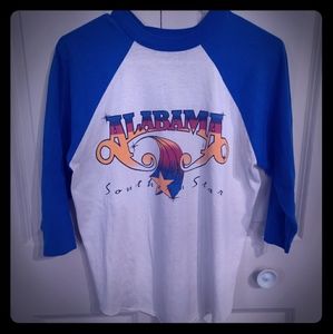 80's Vintage Alabama Concert Baseball Tee